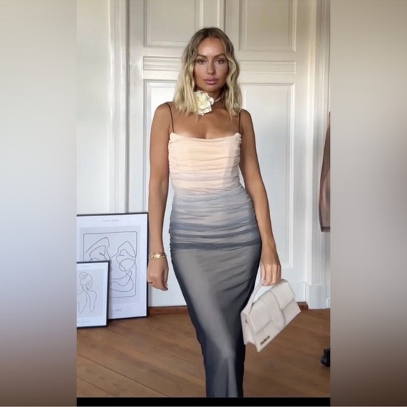 NWT Zara Ombre Print Corset Dress with Tulle size  XS - Picture 6 of 14